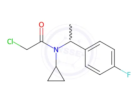 Chemical structure of 2-Chloro-N-cyclopropyl-N-(1-(4-fluorophenyl)ethyl)acetamide
