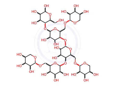 Chemical structure of Xylose Impurity 47 (Heptasaccharide Glc4Xyl3)