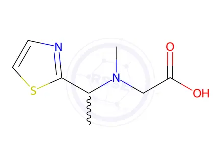 Chemical structure of 2-(Methyl(1-(thiazol-2-yl)ethyl)amino)acetic acid