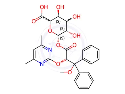 Chemical structure of (R,S)-Ambrisentan acyl-β-D-glucuronide