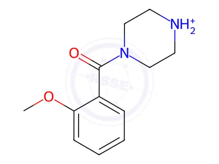 Chemical structure of (2-Methoxyphenyl)(piperazin-1-yl)methanone 2,2,2-trifluoroacetate