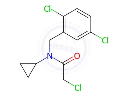 Chemical structure of 2-Chloro-N-cyclopropyl-N-(2,5-dichlorobenzyl)acetamide
