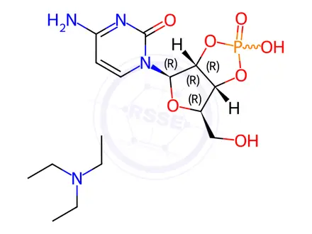Chemical structure of Cytidine-2’,3’-cyclic Monophosphate Triethylamine Salt