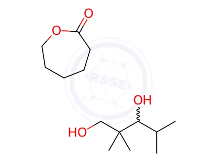 Chemical structure of 2-Oxepanone, polymer with 2,2,4-trimethyl-1,3-pentanediol