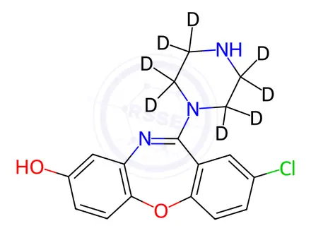 Chemical structure of 8-Hydroxy Amoxapine-d8