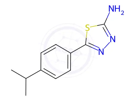 Chemical structure of 5-(4-Isopropylphenyl)-1,3,4-thiadiazol-2-amine