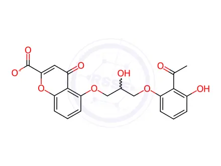Chemical structure of Sodium Cromoglicate Impurity 5 (Sodium Salt)