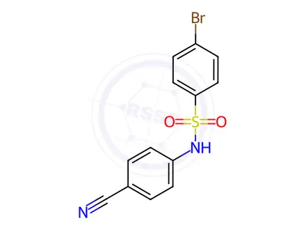 Chemical structure of 4-Bromo-N-(4-cyanophenyl)benzenesulfonamide