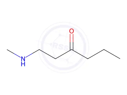 Chemical structure of 1-(methylamino)hexan-3-one
