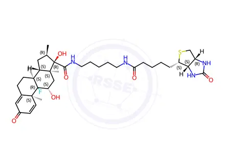 Chemical structure of Dexamethasone-biotin