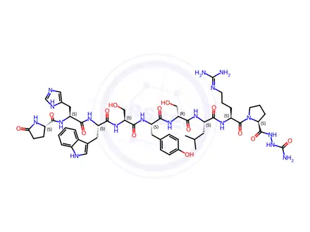 Chemical structure of Goserelin Impurity 19 ((6-(des-t-Butyl-D-Serine)-Goserelin))