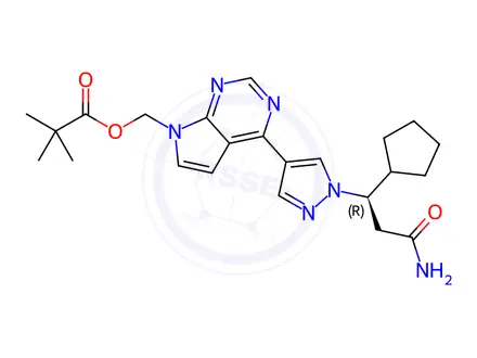 Chemical structure of Ruxolitinib Phosphate Impurity 75