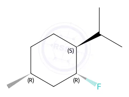 Chemical structure of Cyclohexane, 2-fluoro-4-methyl-1-(1-methylethyl)-, (1S,2R,4R)-(9CI)