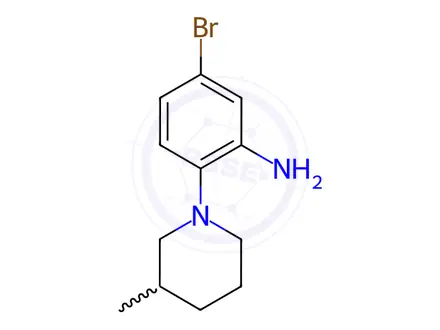 Chemical structure of 5-Bromo-2-(3-methyl-1-piperidinyl)aniline