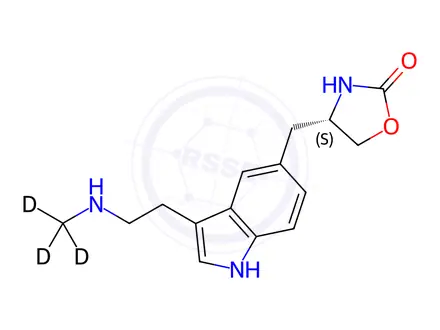 Chemical structure of N-Desmethyl Zolmitriptan-d3