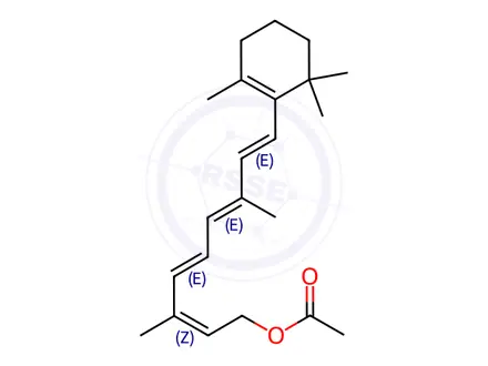 Chemical structure of 13-cis-Retinyl Acetate