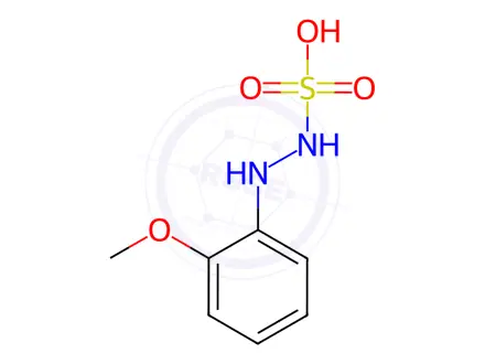 Chemical structure of 2-(2-Methoxyphenyl)hydrazinesulfonic acid