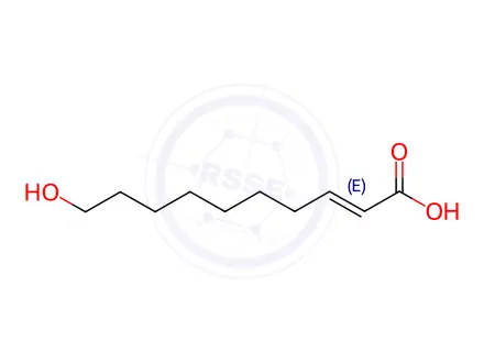 Chemical structure of 10-Hydroxy-2-decenoic acid