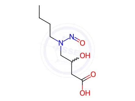 Chemical structure of BUTYRICACID,4-(BUTYLNITROSOAMINO)-3-HYDROXY-