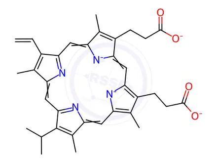 Chemical structure of 2-isopropyl-4-vinyldeuteroheme