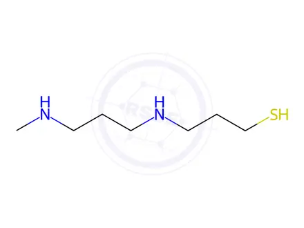 Chemical structure of 3-(3-methylaminopropylamino)propylmercaptan