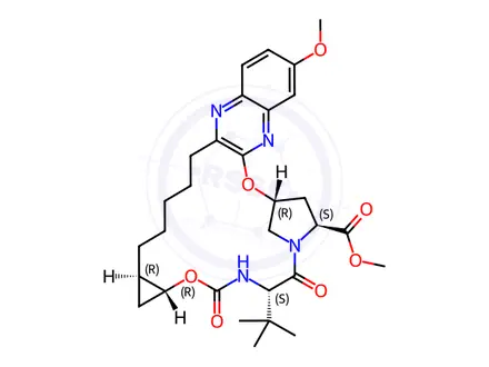 Chemical structure of Grazoprevir Impurity 1