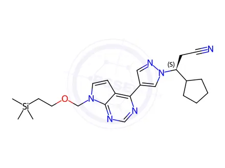 Chemical structure of Ruxolitinib Phosphate Impurity 51