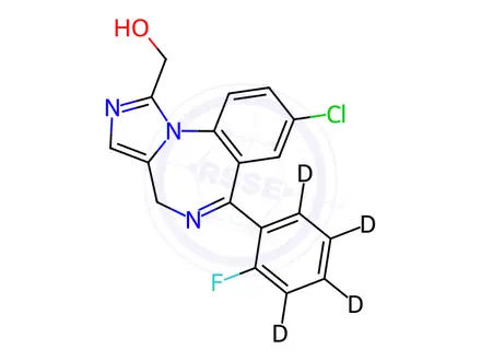 Chemical structure of 1-Hydroxy Midazolam-d4
