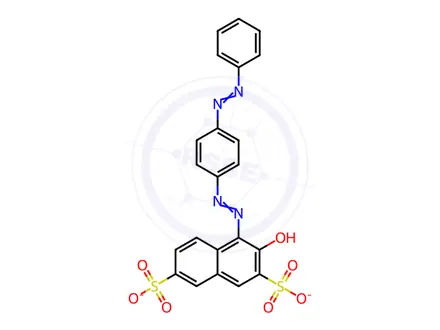 Chemical structure of Ponceau SS