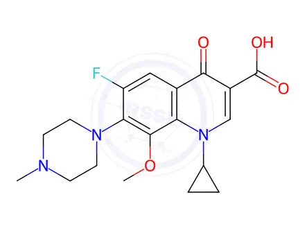 Chemical structure of N-Methyl Piperizene derivative of Moxifloxacin