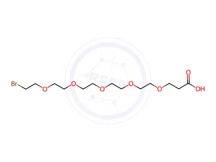 Chemical structure of 1-Bromo-3,6,9,12,15-pentaoxaoctadecan-18-oic acid
