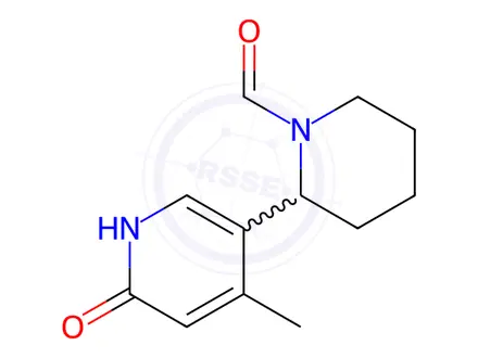 Chemical structure of 2-(4-Methyl-6-oxo-1,6-dihydropyridin-3-yl)piperidine-1-carbaldehyde