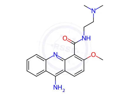 Chemical structure of 9-Amino-N-(2-(dimethylamino)ethyl)-3-methoxy-4-acridinecarboxamide dih ydrochloride