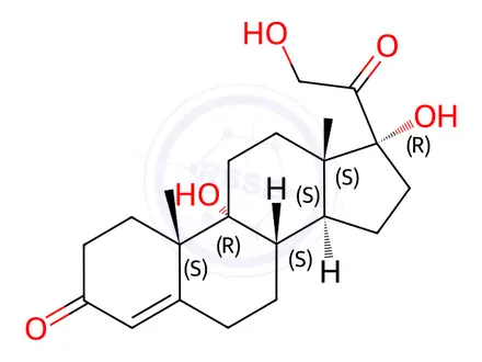Chemical structure of Hydrocortisone Impurity 136