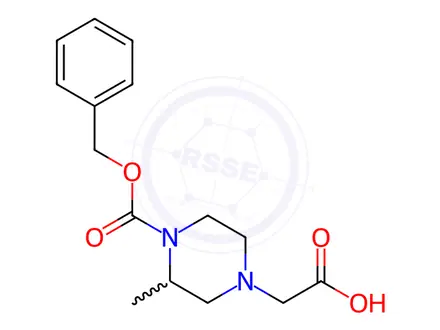 Chemical structure of 2-(4-((Benzyloxy)carbonyl)-3-methylpiperazin-1-yl)acetic acid