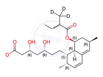 Chemical structure of Lovastatin-d3 Hydroxy Acid Sodium Salt