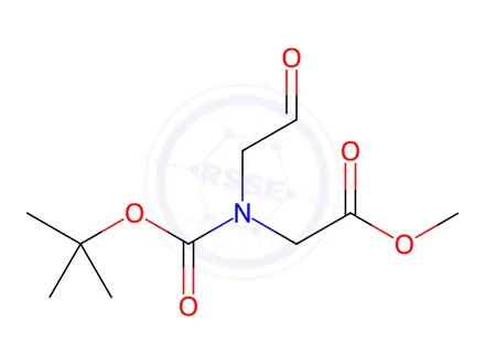 Chemical structure of Glycine, N-[(1,1-diMethylethoxy)carbonyl]-N-(2-oxoethyl)-Methyl ester