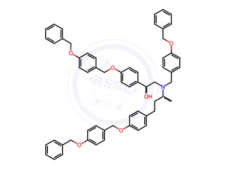 Chemical structure of Tri-N,O,O-(4-benzyloxy)benzyl Ractopamine