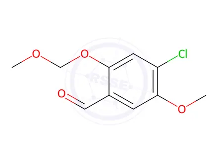 Chemical structure of Benzaldehyde, 4-chloro-5-methoxy-2-(methoxymethoxy)-