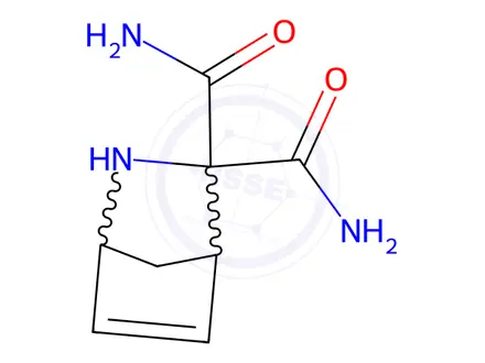 Chemical structure of 2-Azabicyclo[2.2.1]hept-5-ene-3,3-dicarboxamide(8CI)