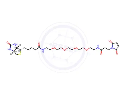 Chemical structure of Biotin-PEG4-Mal