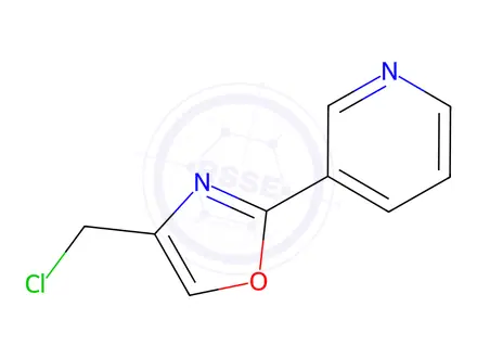Chemical structure of 3-[4-(Chloromethyl)-1,3-oxazol-2-yl]pyridine