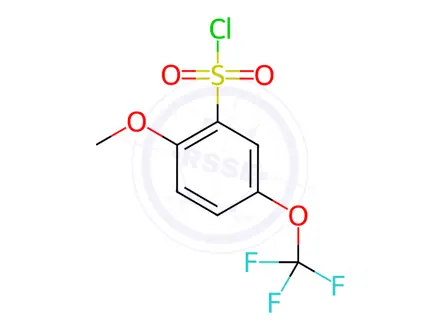 Chemical structure of 2-Methoxy-5-(trifluoromethoxy)benzenesulfonyl chloride
