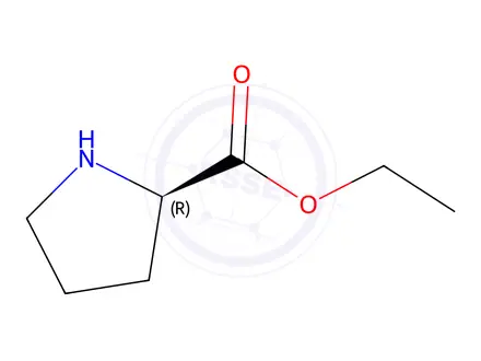 Chemical structure of (R)-ethyl pyrrolidine-2-carboxylate