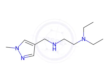 Chemical structure of N,N-diethyl-N'-[(1-methyl-1H-pyrazol-4-yl)methyl]ethane-1,2-diamine