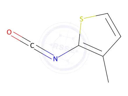 Chemical structure of Thiophene, 2-isocyanato-3-methyl-