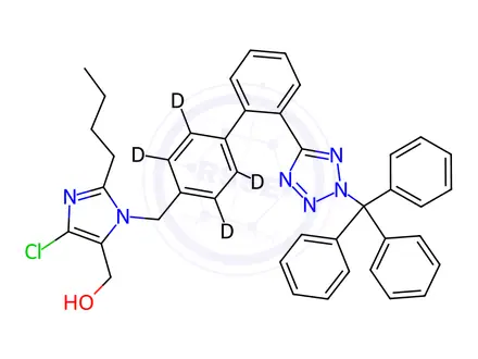 Chemical structure of N-Trityl Losartan-d4