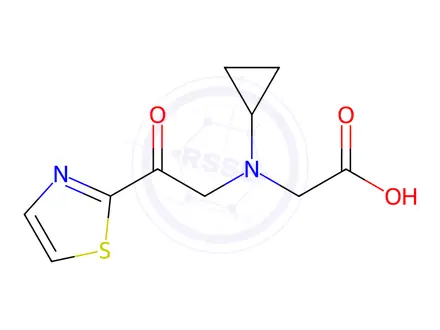 Chemical structure of 2-(Cyclopropyl(2-oxo-2-(thiazol-2-yl)ethyl)amino)acetic acid