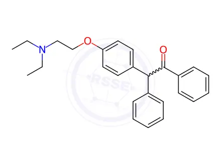 Chemical structure of Clomifene Citrate Impurity 3 (Clomifene Citrate EP Impurity C) (Mixture of Enantiomers)