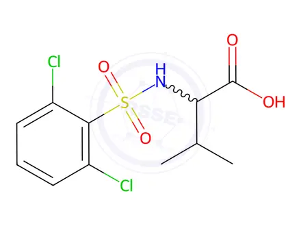 Chemical structure of ((2,6-Dichlorophenyl)sulfonyl)valine